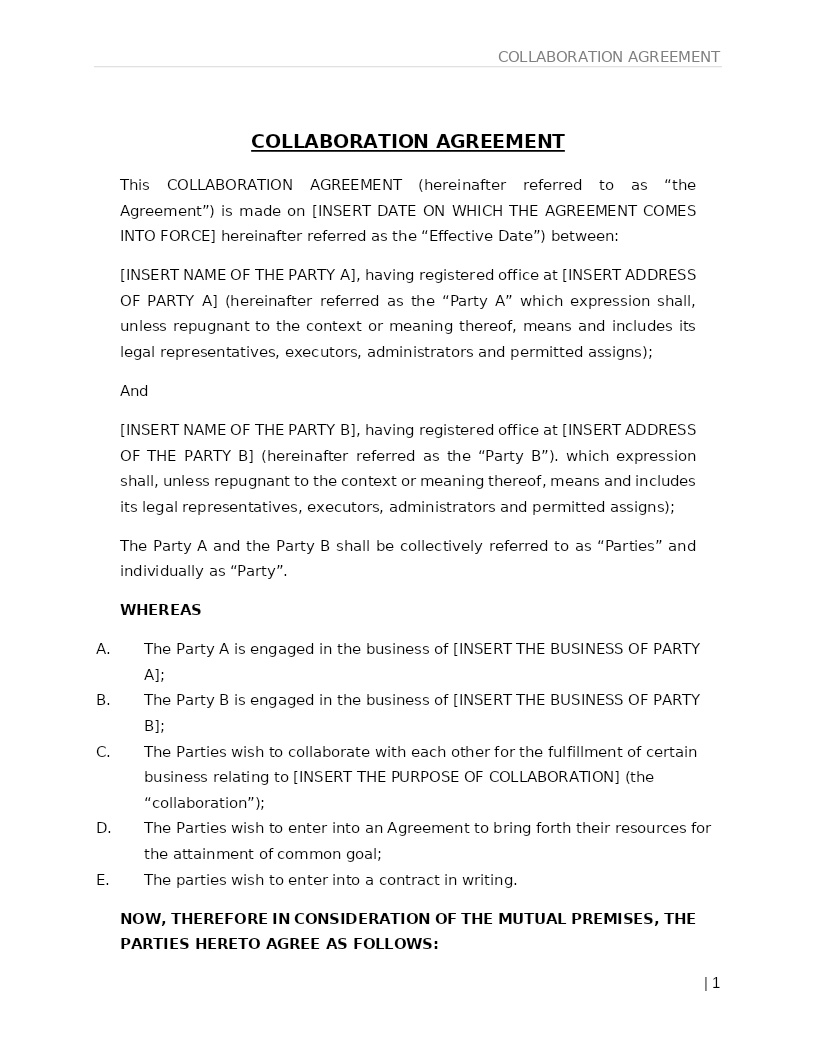 COLLABORATION AGREEMENT